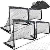 PEARL sports 4er-Set faltbare Kinder-Pop-up-Fußballtore, Outdoor, mit Tragetasche