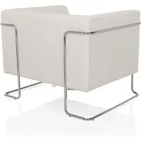 Hjh LIVING Curacao Cord 1 Sitzer Loungesessel Weiß Sessel Sitz Sofa