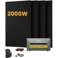 Anker SOLIX Solarbank 2 E1600 Pro All-in-One Speicher für Balkonkraftwerk, mit 4 x 500W Bifaziale Solarmodule,by Powerness - 1600Wh / 1 x Smart Meter / Powerness Express (Lieferzeit: 5-14 Werktage)