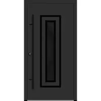 Haustuerenland.de Aluminium Haustür "FRAUKE" 82 mm RC2 BLACKLINE Anthrazit Eisenglimmer DB 703 beidseitig innen öffnend DIN links