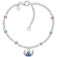 Disney Matching Silver Bracelet Stitch Mini Bs00101sl-47.Cs