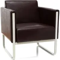 Hjh OFFICE ARUBA | 1-Sitzer - Lounge Sofa Braun