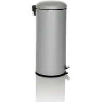 Hjh OFFICE Mülleimer 30 Liter CLEAN VIII Abfalleimer Mülltrenner rund für Küche, Büro mit Step-On 69.0 x 30.0 x 30.0 cm
