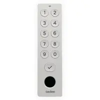 Tedee Keypad Pro Zahlentastatur inklusive Fingerprint Zutrittskontrolle, 125x33x23,5mm, weiß