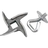 Westmark 148-72250 Messer 4-flügelig, Stahl, Größe 10, für Fleischwolf 97542260, silber/grau (1 Stück)