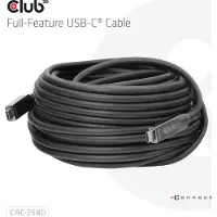 Club 3D USB-C AOC Kabel 8K60Hz 10Gbps 60W 15m
