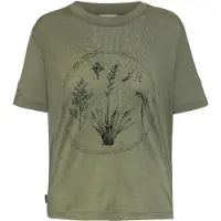 Icebreaker Merino 150 Tech Lite SS Crop Tee Seed Story Damen T-Shirt Funktionsshirt grün