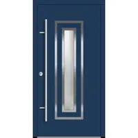 Haustuerenland.de Aluminium Haustür "FRAUKE" 82 mm RC2 Saphirblau RAL 5003 beidseitig innen öffnend DIN links
