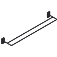 Giese Gifix 21 Badtuchhalter 21081-14 doppelt, Länge 590 mm, schwarz matt