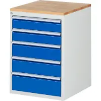 RAU Schubladenschrank Buche-Top und 5 x Schubl.-L 2x120 2x150 1x180mm
