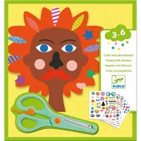 Djeco Kreativset m. Stickers - Friseur - - One Size - Kreatives Spielset