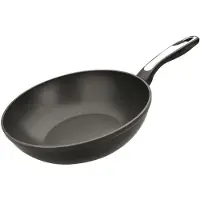 Ibili Induplus WOK 28 400528 Wokpfanne, 28 cm max. Durchmesser, Gusseisen/Gussaluminium, Induktionsherd-geeignet, Antihaftbeschichtung