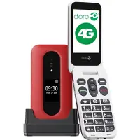 Doro Leva L30, Klappgehäuse, Single SIM, 7,11 cm (2.8"), 2 MP, 1150 mAh, Rot, Weiß