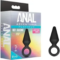 Anal Adventures Platinum S - Analplug (schwarz) - klein