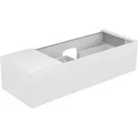 Keuco Edition 11 Waschtischunterbau 1400 x 350 x 535 mm rechts (1055 mm Öffnung) mit 1 Auszug und Beleuchtung - Weiß Strukturlack - 31164380100