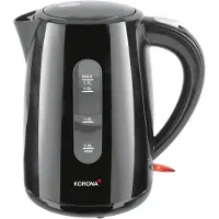 Korona 20130 Wasserkocher 1,7l 2200Watt schwarz, 1,7 l, 2200 W, Schwarz, Wasserstandsanzeige