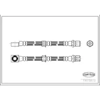 CORTECO 19018873 Bremsschlauch Vorne für OPEL REKORD E (17-19, 11, 14, 16) REKORD E Caravan (61, 66, 67) für VAUXHALL Carlton Mk3 Kombi (V87)