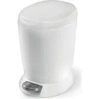 Simplehuman 6 Liter runder Treteimer, weißer Kunststoff - 8,6x8,6x63,5 cm; CW1318