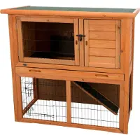 Trixie natura Meerschweinchenstall mit Freilaufgehege, 104 x 97 x 52 cm, braun