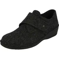 Finn Comfort Adelboden Damen geschlossener Hausschuh, Anthrazit, Wollfilz NEU - Haus - hüttenschuhe Damen Hausschuhe, Grau