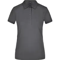 James & nicholson Klassisches Polo in elastischer Piqué-Qualität graphite, Gr. XL