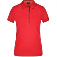 James & nicholson Ladies' Pima Polo Poloshirt in light-red, Gr. XXL