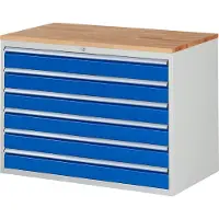 RAU Schubladenschrank Buche-Top und 6 x Schubl.-XXL 6x120mm