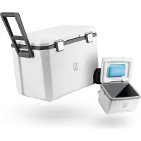 Brisby Kühlbox – Frigobox – 45 l – 3-Tage-Isolierung – 4 dicke Kühlelemente – Temperatursicherer Verschluss – Weiß