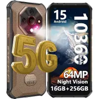 Ulefone Armor X16 Pro 5G Dimensity 6300 Outdoor Handy Android 15 6,56" Corning Glas Smartphone 10360mAh, 64MP+25MP Nachtsicht, 16GB+256GB/2TB, Gold
