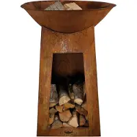 Jet-Line Feuerstelle Cambridge Firebowl 110 cm XXL Feuerkorb Feuerschale Rostoptik Garten Terrasse Outdoor