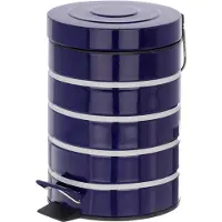Wenko 21352100 Kosmetik Treteimer Marine Blau, Fassungsvermögen 3 L, Stahl, 15 x 27 x 15 cm, Blau