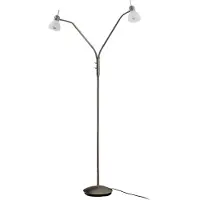 LINDBY Gwendolin 2 Stehleuchte Nickel - , Gwendolin, Metallisch, für Wohnzimmer, Metall, Modern