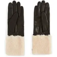 AllSaints Sasha Shearling Glov Black/ecru White Größe: XS | Schals Outlet | Damen | Weiß