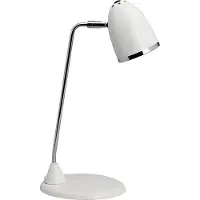 MAUL Schreibtischlampe MAULstarlet weiß LED E27 aus Metall mit verstellbarem Kopf