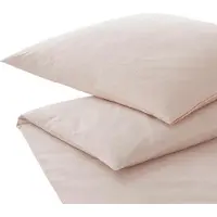 Elegante Mako-Satin-Bettwäsche-Garnitur Paisley Farbe Rose Größe 140x200+70x90cm