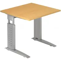 Hjh OFFICE PRO UNDA 8 S - 80 x 80 Buche/Silber höhenverstellbar
