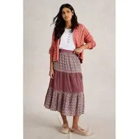 White Stuff Mabel Mixed Print Skirt Navy Multi Größe: 22 REGULAR | Midiröcke Outlet | Damen | Blau