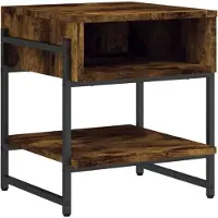 vidaXL Couchtisch Räuchereiche 40x40x45 cm Holzwerkstoff