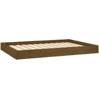 Syfax Hundebett Honigbraun 101,5x74x9 cm Massivholz Kiefer