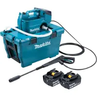Makita DHW 080 M2K Akku Hochdruckreiniger 36 V ( 2x 18 V ) 80 bar 380 l/h Brushless + 2x Akku 4,0 Ah - ohne Ladegerät