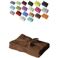EXKLUSIV HEIMTEXTIL 4 x Handtuch 500 g/m2 50 x 100 cm Schokobraun