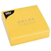 Papstar 700 Servietten, 3-lagig 1/4-Falz 33 cm x 33 cm gelb