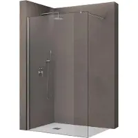 Doporro Luxus Duschwand für Dusche Duschabtrennung 70x200cm Walk-In Dusche 8mm ESG-Sicherheitsglas Klarglas inkl. Nanobeschichtung Bremen01K