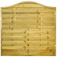 GartenLand Dichtzaun VARIO Geschwungen 180x180 cm Holzzaun Kiefer PEFC KDI Grün 44x44 mm Rahmen