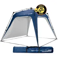 DS Produkte Where Tomorrow Lumaland Outdoor Pavillon 2,5 x 2,5m Wasserdicht & UV-Schutz inkl. 1x Seitenteil Tasche Heringe Camping & Partyzelt Aufbau 2 Min