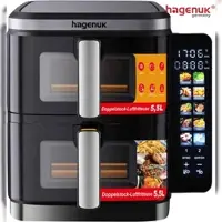 Hagenuk 12 Liter Doppel-Heißluftfritteuse 2800 Watt