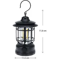 Redcliffs Camping Lamp Usb Rechargeable Black
