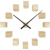 Karlsson - Wanduhr Diy Cubic Metallic - Gold - 40x5.5x40cm