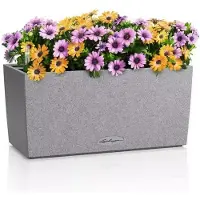 Lechuza 'Balconera Stone 40', steingrau, ca. 40 x 19 x H 19 cm