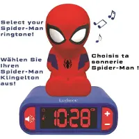 Marvel Spider-Man 3D-Nachtlicht-Wecker mit Soundeffekten